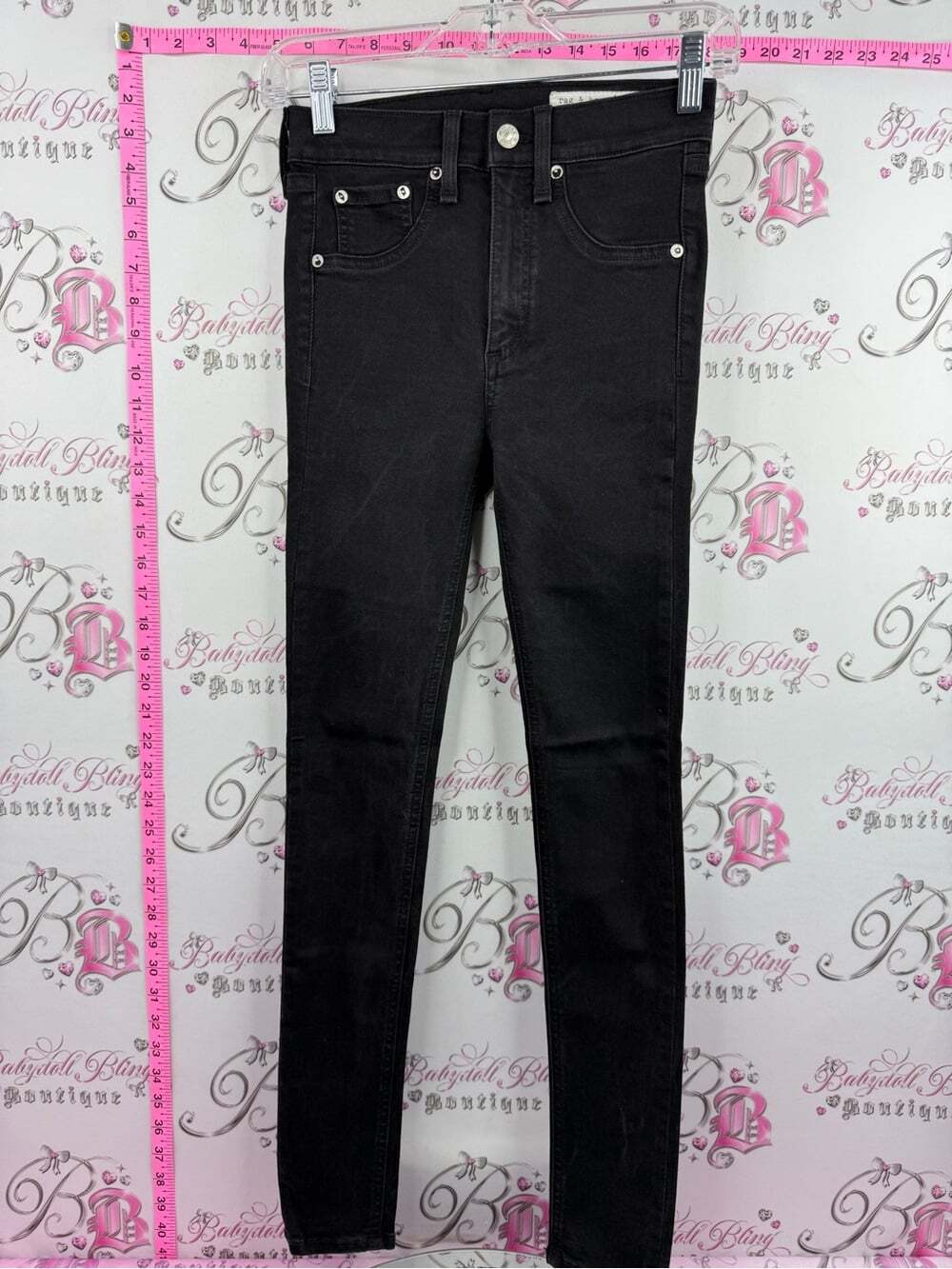 rag & bone high rise ankle skinny jeans denim grey Black High-Rise Skinny Jeans